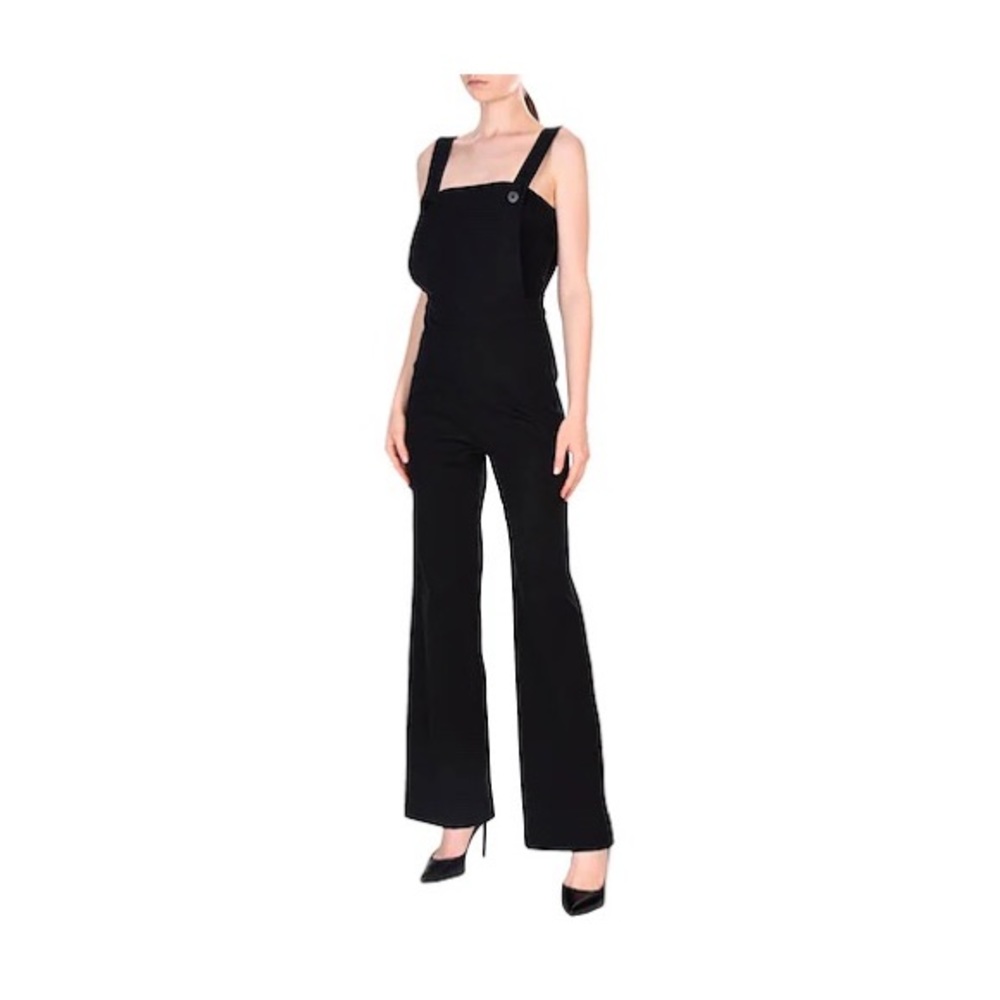 AM black fitted jumpsuit overalls